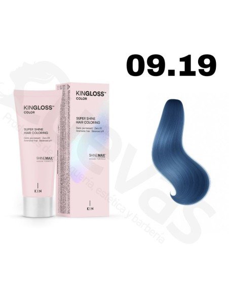 Kingloss Tinte Sin Amoniaco 09.19 Rubio Muy Claro Ceniza Azul 50 Ml
