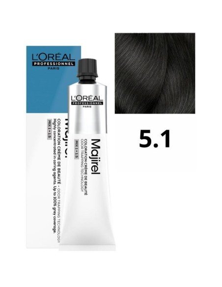 L'oreal Tinte Majirel – Nº 5.1 Castaño Claro Ceniza – 50 Ml