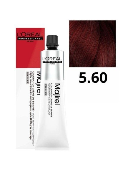 L'oreal Tinte Majirouge – Nº 5.60 Castaño Claro Rojo Intenso – 50 Ml