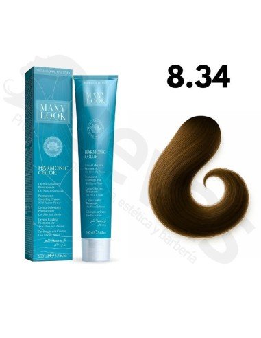 Tinte Maxylook 8.34 Rubio Claro Dorado Cobrizo 100 Ml