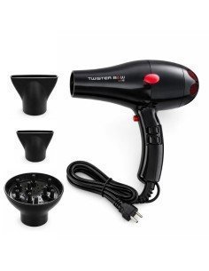 Secador Iónico Compacto Twister B&W Negro 2100 W Asuer