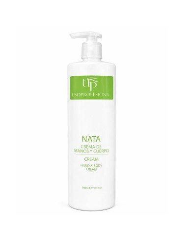 Uso Profesional Crema De Manos Y Cuerpo Nata 500 Ml Con Dosificador