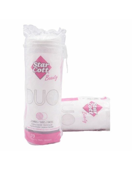 Star Cott Beauty Duo Discos Desmaquillantes De Algodón 2 Caras Bolsa 70 Discos