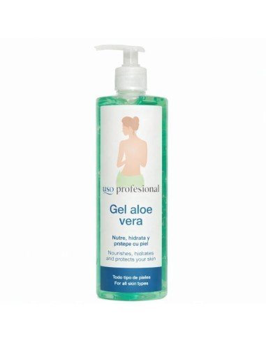 Uso Profesional Gel Post Depilación Aloe Vera 500 Ml Con Dosificador