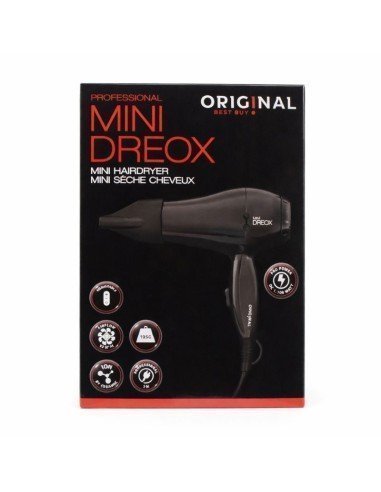 Original Mini Dreox Secador Mini Profesional 1100 W Negro Iónico Cerámico