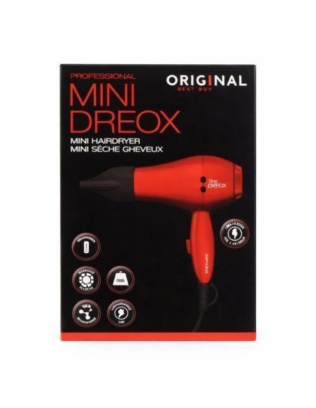 Original Secador Mini Dreox 1100 W Rojo Iónico Cerámico