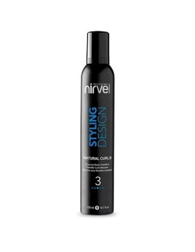 Nirvel Espuma Natural Curls Fijación Media Rizos Definidos 300 Ml
