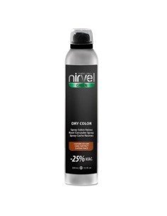 Nirvel Dry Color Spray Cubre Raíces Castaño Oscuro 300 Ml