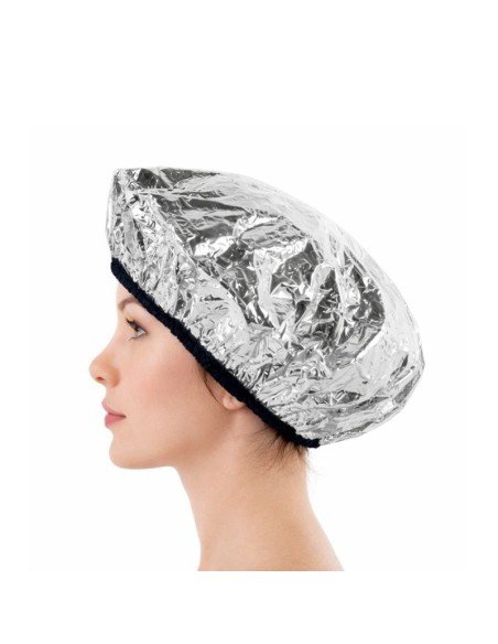 Gorro De Aluminio Para Tratamientos Capilares Color Plata Con Elástico Reutilizable Bifull