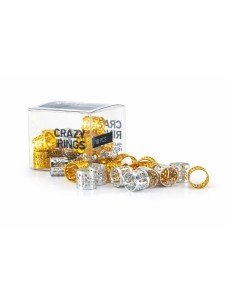 Anillas Decorativas Crazy Rings Dorado Y Plata 18 Unidades Bifull