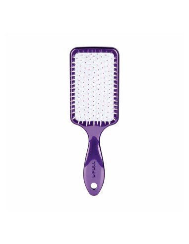 Cepillo Raqueta Metalizado Lila 22 Cm Racket Bifull