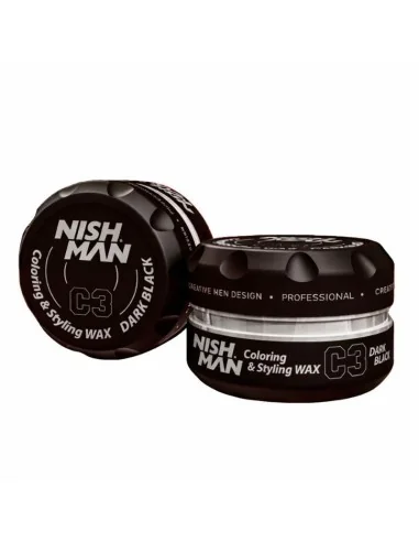 Cera Colorante Y Fijadora C3 Dark Black 100 Ml Nishman