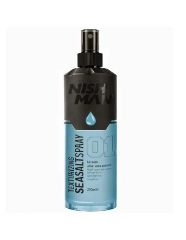Spray Texturizante De Sal Marina Sea Salt 01 Queratina Y Aloe Vera 200 Ml Nishman