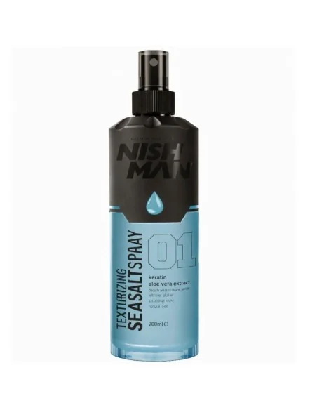 Spray Texturizante De Sal Marina Sea Salt 01 Queratina Y Aloe Vera 200 Ml Nishman