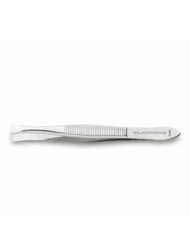 Pinza De Depilar Ancha Niquel 8 Cm En Blister 3 Claveles