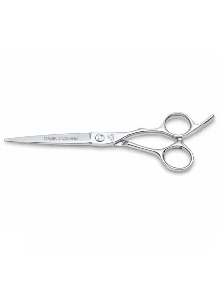 Tijera De Corte Peluqueria Tamura 6 Pulgadas Filo Navaja 40º Vaciado Concavo Hrc 62 3 Claveles