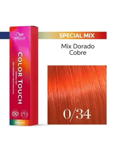 Tinte Wella Color Touch Special Mix 0/34 Dorado Cobrizo 60 ml.
