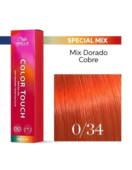 Tinte Wella Color Touch Special Mix 0/34 Dorado Cobrizo 60 ml.