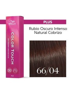 Tinte Wella Color Touch Plus 66/04 Rubio Oscuro Intenso Natural Cobrizo 60 ml.