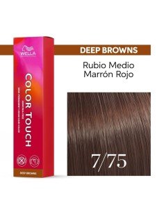 Tinte Wella Color Touch Deep Browns 7/75 Rubio Medio Marrón Caoba 60 ml.
