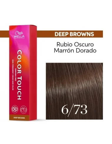 Tinte Wella Color Touch Deep Browns 6/73 Rubio Oscuro Marrón Dorado 60 ml.