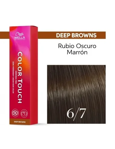 Tinte Wella Color Touch Deep Browns 6/7 Rubio Oscuro Marrón 60 ml.