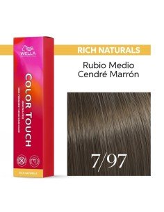 Tinte Wella Color Touch Rich Naturals 7/97 Rubio Medio Cendré Marrón 60 ml.