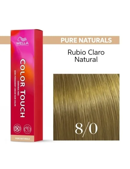 Tinte Wella Color Touch Pure Naturals 8/0 Rubio Claro Natural 60 ml.