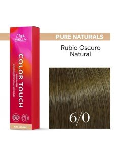 Tinte Wella Color Touch Pure Naturals 6/0 Rubio Oscuro Natural 60 ml.