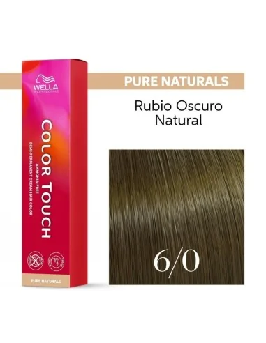 Tinte Wella Color Touch Pure Naturals 6/0 Rubio Oscuro Natural 60 ml.