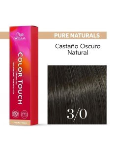 Tinte Wella Color Touch Pure Naturals 3/0 Castaño Oscuro 60 ml.