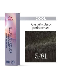 Tinte Wella Illumina Color 5/81 Castaño Claro Perla Ceniza 60 ml.