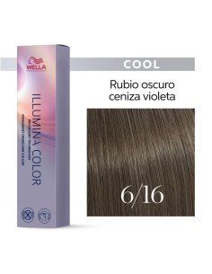 Tinte Wella Illumina Color 6/16 Rubio Oscuro Ceniza Violeta 60 ml.