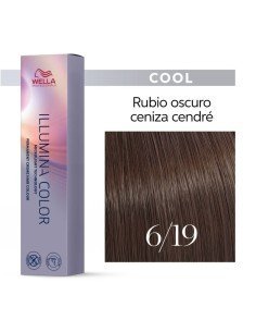 Tinte Wella Illumina Color 6/19 Rubio Oscuro Ceniza Cendré 60 ml.