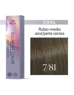 Tinte Wella Illumina Color 7/81 Rubio Medio Perla Ceniza 60 ml.