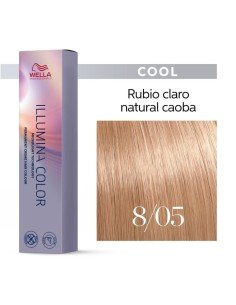Tinte Wella Illumina Color 8/05 Rubio Claro Natural Caoba 60 ml.