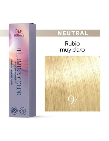 Tinte Wella Illumina Color 9/ Rubio Muy Claro 60 ml.