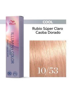 Tinte Wella Illumina Color 10/53 Rubio Súper Claro Caoba Dorado 60 ml
