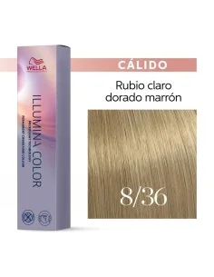 Tinte Wella Illumina Color 8/36 Rubio Claro Dorado Marrón 60 ml.
