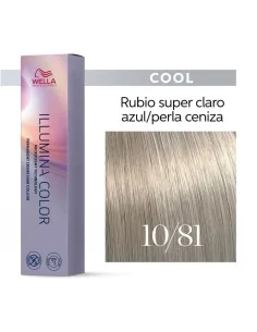 Tinte Wella Illumina Color 10/81 Rubio Super Claro Azul/Perla Ceniza 60 ml.