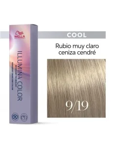 Tinte Wella Illumina Color 9/19 Rubio Muy Claro Ceniza Cendré  60 ml.